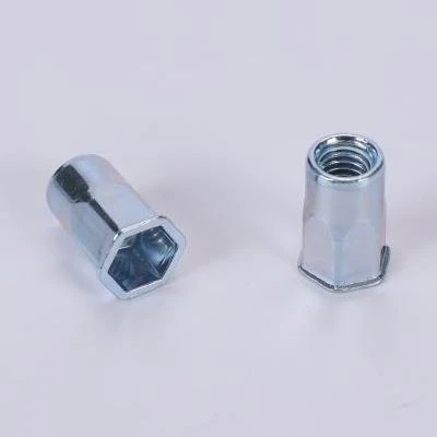 हेड हाफ हेक्स बॉडी स्टील रिवेट नट्स को कम करें